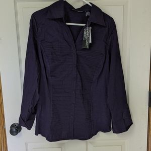 Christopher & Banks fitted button down, NWT, XL,